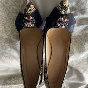 J Crew Snake and bling pumps size 9